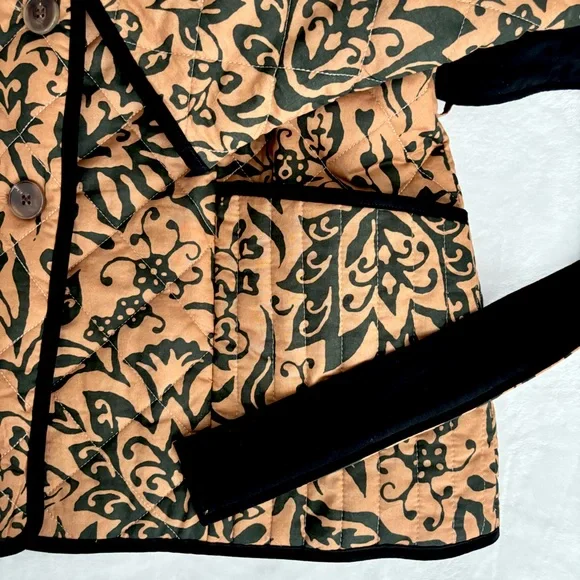 BAGATELLE Quilted Brown & Black Floral Belted Jacket--NWT--XL - Picture 12 of 16